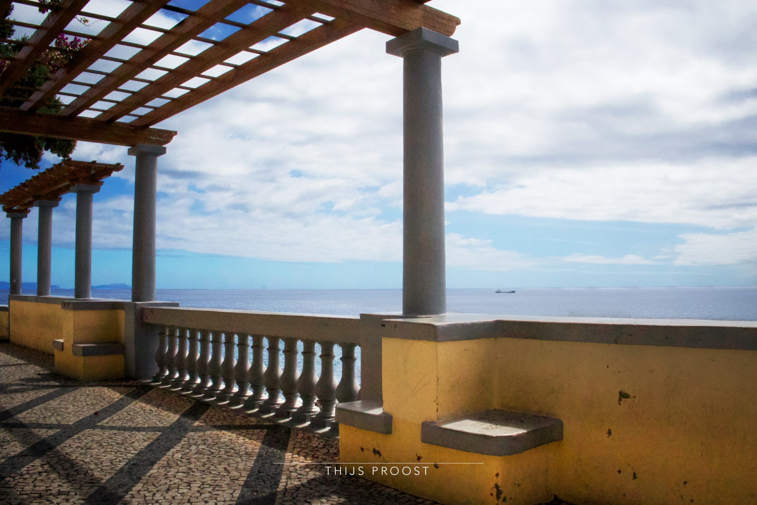 View of the ocean in Funchal on the Island of Madeira.